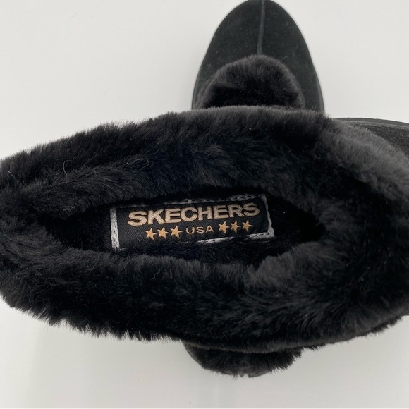Skechers USA Shindigs Fortress Faux Fur Slip‎ On Clogs Shoes Slippers 6 (NWOT) - Picture 4 of 8